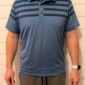 Men's Under Armour Athletic Blue Striped Polo Shirt